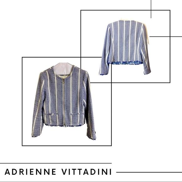 💼Like New Adrienne Vittadini Tweed Blazer, Long Sleeve, Full Zip - Picture 1 of 10